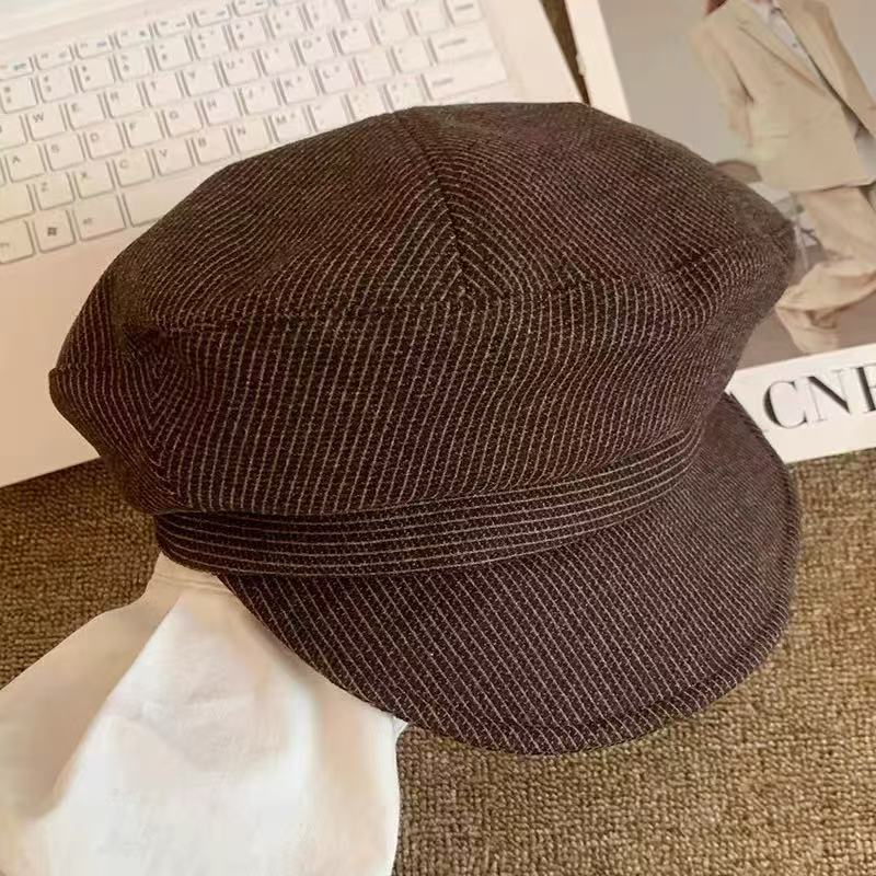 灰色经典新款报童帽女时髦日系学院风画家帽英伦复古贝雷帽显脸小|undefined