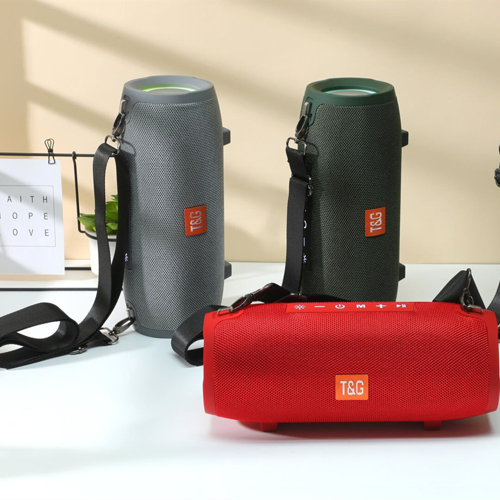 Altavoz Bluetooth TG322 Tambor de guerra grande con luz anti-película Tarjeta USBTF conectada a radio Subwoofer pesado portátil para exteriores