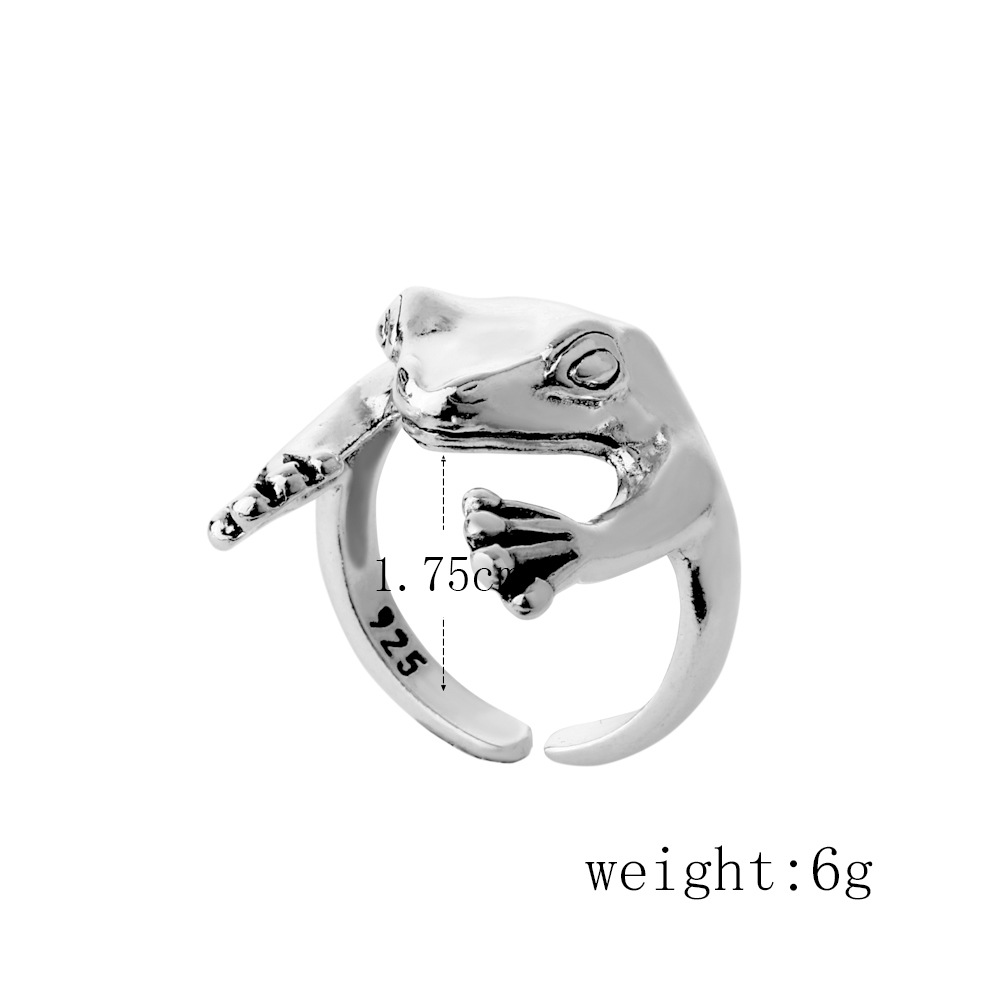 wholesale retro geometric frog alloy open ring Nihaojewelry