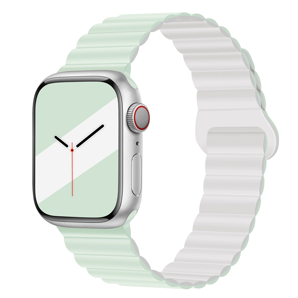 適用iwatchs9ultra1-8世代リンゴ時計バンド磁気吸引時計バンド運動シリコンリンゴ時計バンド