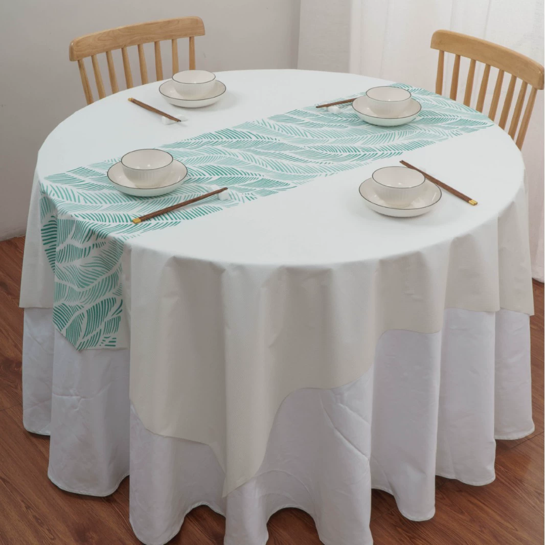 Утолщенная одноразовая скатерть из каменной ткани, прямоугольная круглая скатерть для стола, водонепроницаемая и маслостойкая коммерческая скатерть для ресторана в отеле