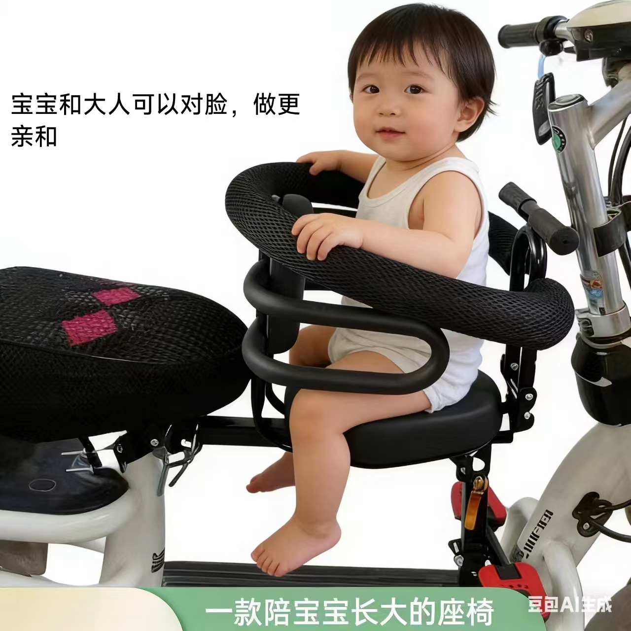 Cross-Border Electric Car Child Seat Front Battery Car Scooter Baby Seat Folding Safety Infant Seat