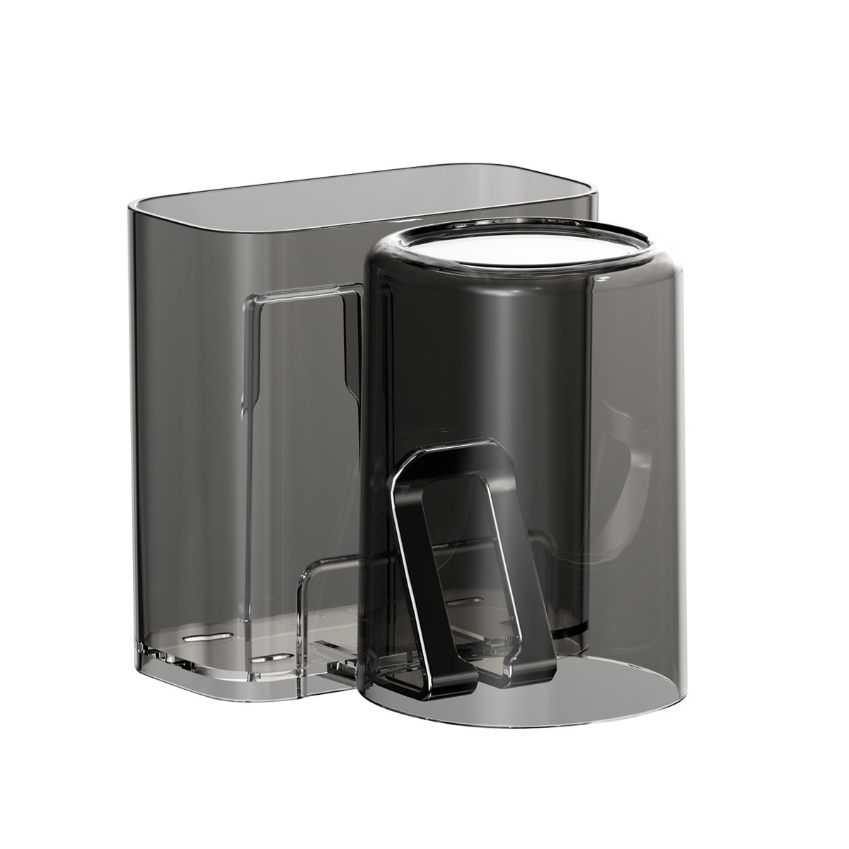 cepillo de dientes estante de almacenamiento sin agujeros taza de cepillo de dientes taza de enjuague colgante de pared estante de pared tipo baño eléctrico conjunto doméstico