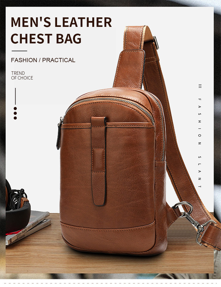 Túi đeo chéo nam đeo ngực da bò lớp đầu 17×5×30,5 cm — 20202 màu đen, 698 màu đen, Cà phê 698, 9011 màu đen chi tiết 8