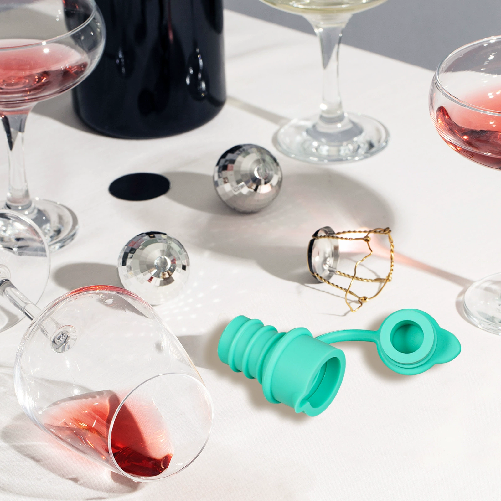 Многофункциональная силиконовая пробка для винных бутылок, вакуумная герметизация, для сохранения свежести вина и шампанского на вечеринках, хит продаж для трансграничной торговли