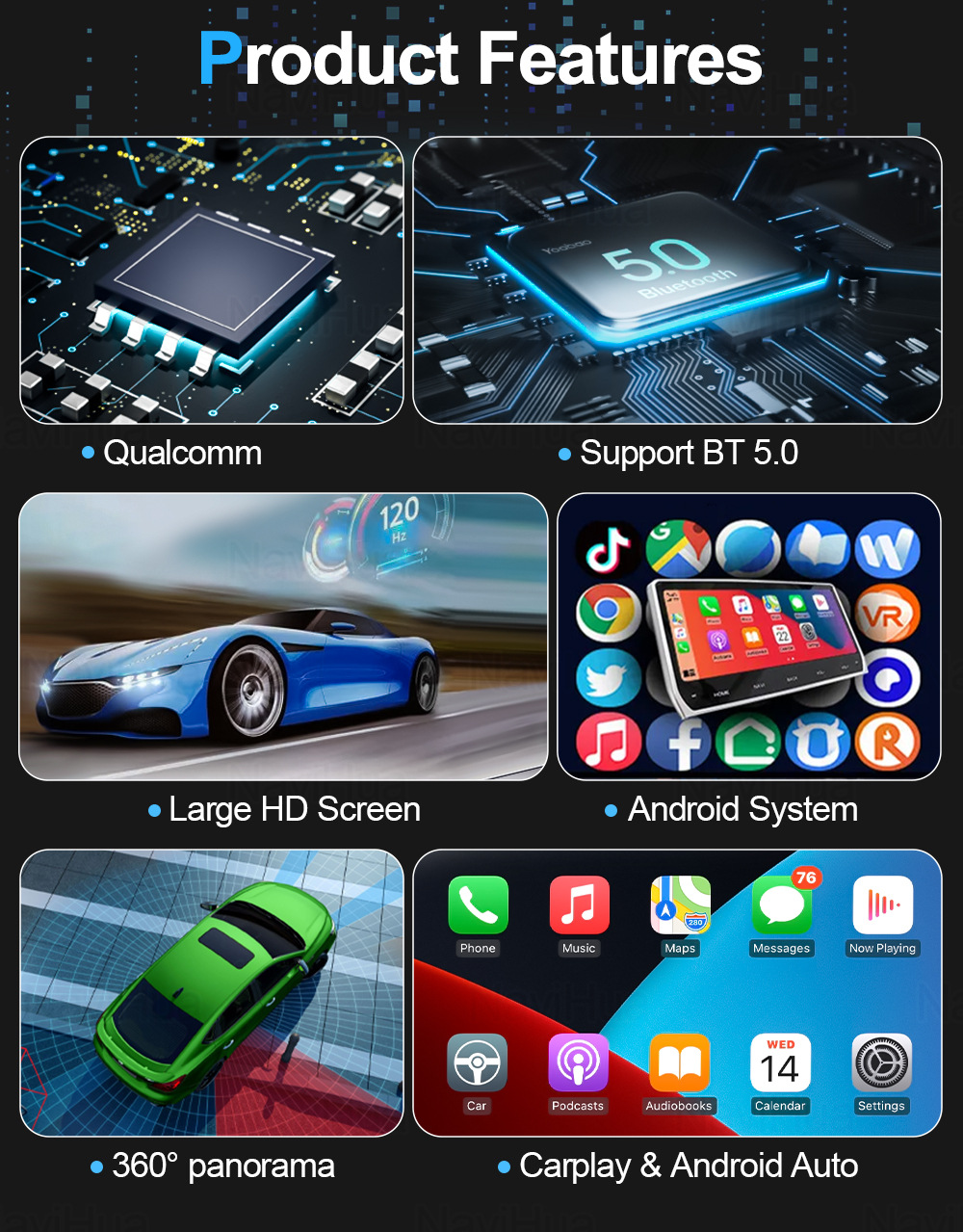 Suitable for Land Rover Discovery 5 Large-Screen Central Control Screen, Supports Carplay Android Car Navigation System All-In-One Device