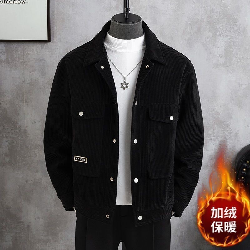 Scissors Stone Men's 2026 Hot Autumn/Winter High-End Wool Coat, Stylish Korean Style, Fleece Lined, Warm and Stylish.