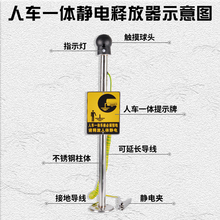 人体静电释放器加油站罐车工厂语音静电消除器触摸式静电器静电柱