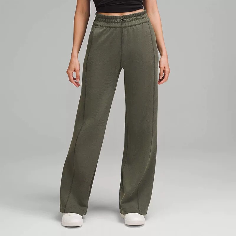 Direct from the Manufacturer/Lu Brand Ribbed Casual Pants for Spring and Autumn, Comfortable Slimming Women's Drawstring Elastic Sports Long Pants Direct from the Manufacturer/Lu Brand Ribbed Casual Pants for Spring and Autumn, Comfortable Slimming Women's Drawstring Elastic Sports Long Pants
