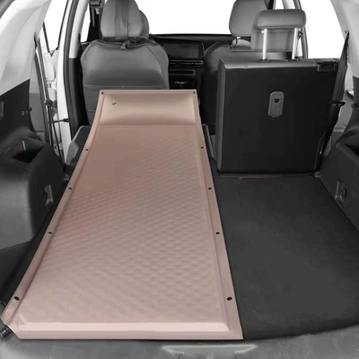 Car automatic inflatable mattress for SUV, trunk-mounted air mattress for self-driving travel and sleeping (Vehicle-mounted inflatable bed) - default-item-emergency-replenishment-huiqi-single-honeycomb-style-gilt-sand-5cm-urgent-restock-big-discount