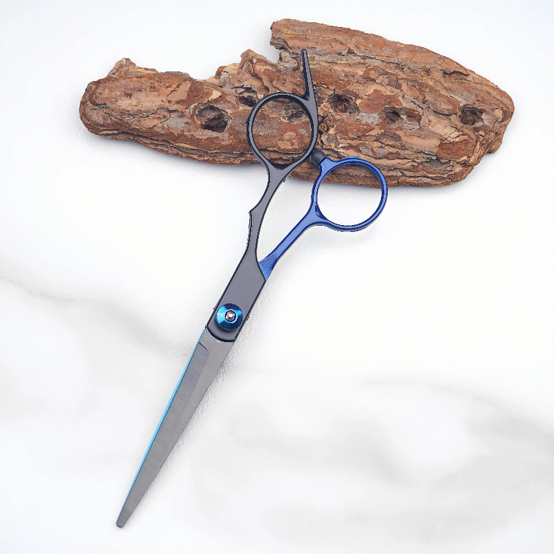 Ciseaux de coiffure professionnels best-sellers, noirs et bleus, outil de coupe de cheveux à domicile_voghion.com