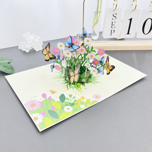 Ins style birthday card Mother's Day heartfelt gift birthday bouquet creative three-dimensional gratitude card Amazon
