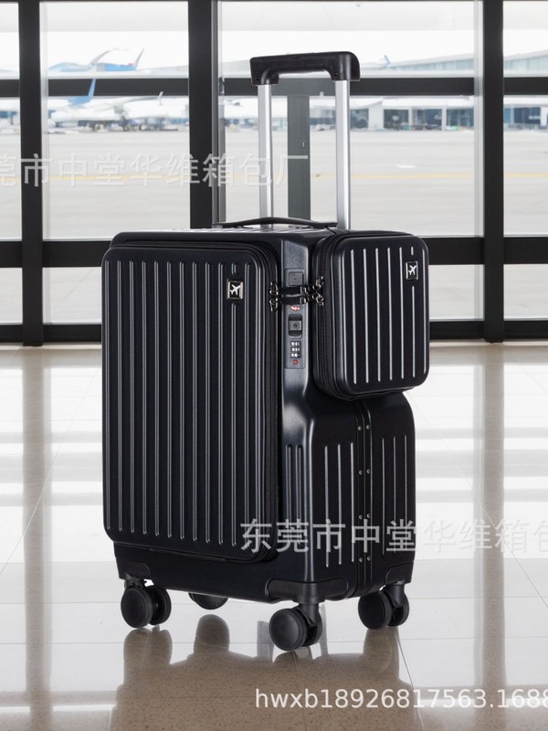 20寸登机箱行李箱pc斜挂包旅行箱pc高档拉杆箱多功能铝框箱|undefined
