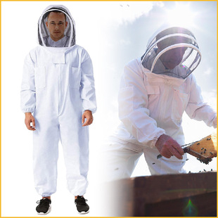 [Special Wholesale] Cross-border Hot-selling conjoined anti-bee clothing anti-bee clothing anti-sting clothing cotton cloth beekeeping clothing beekeeping tools