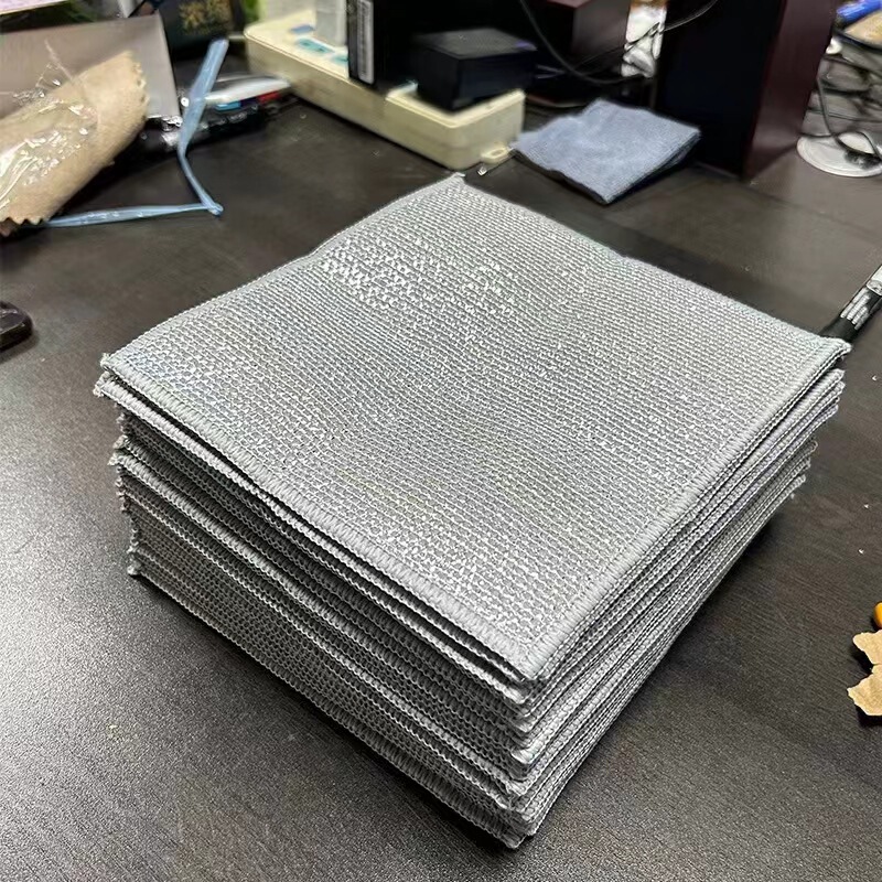 双面银丝抹布洗碗巾不沾油厨房专用洗碗刷锅清洁布批发钢丝抹布|undefined