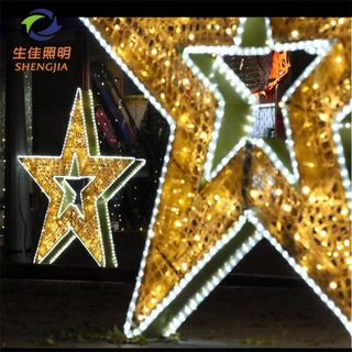 户外星星月亮造型灯 灯光秀节商场美陈亮化节日装饰灯花园灯