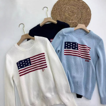 JFL201072024跨境外贸热销英伦风国旗毛衣秋冬新款休闲百搭毛织上