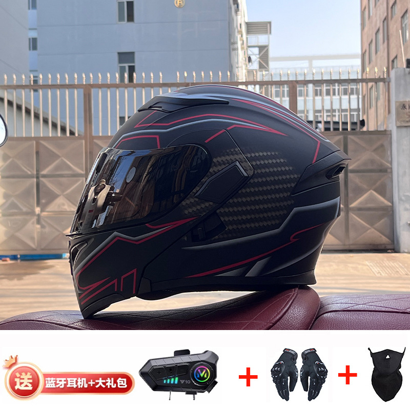 JIEKAI casco de motocicleta casco completo de motocicleta para hombres y mujeres Bluetooth casco de exposición casco de coche eléctrico 3C certificación