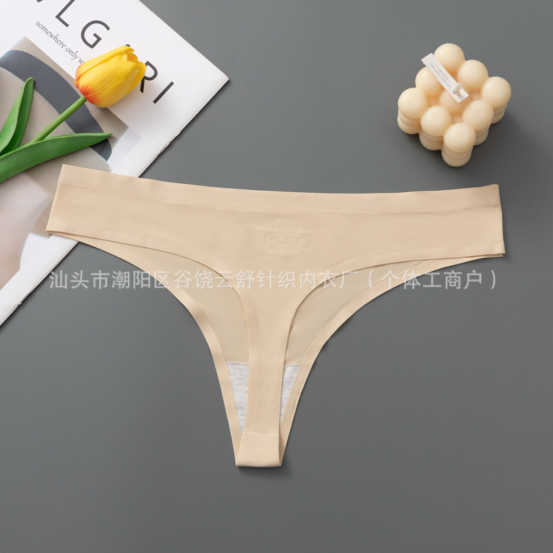 Comercio exterior transfronterizo de color sólido leopardo hielo sin marcas pantalones íntimas femeninas delgadas y transpirables pantalones íntimas de damas al por mayor