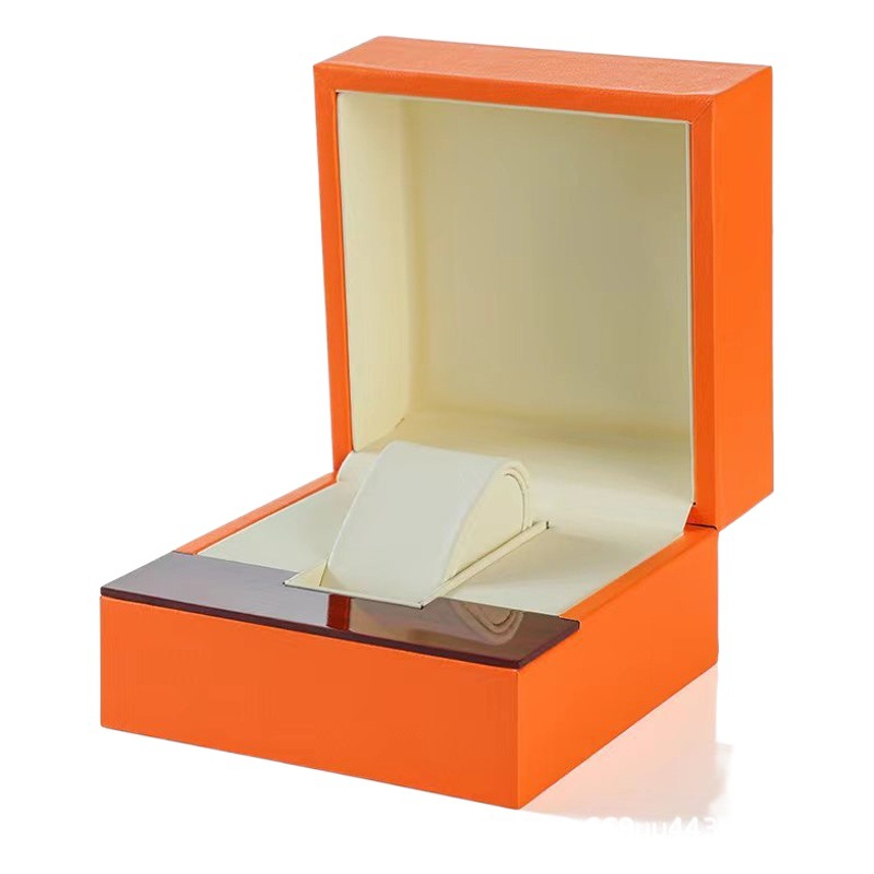 Langqin caja de embalaje avanzada de alta gama del reloj del cuero del tirón Caja de reloj de madera de cuero de la PU de gama alta