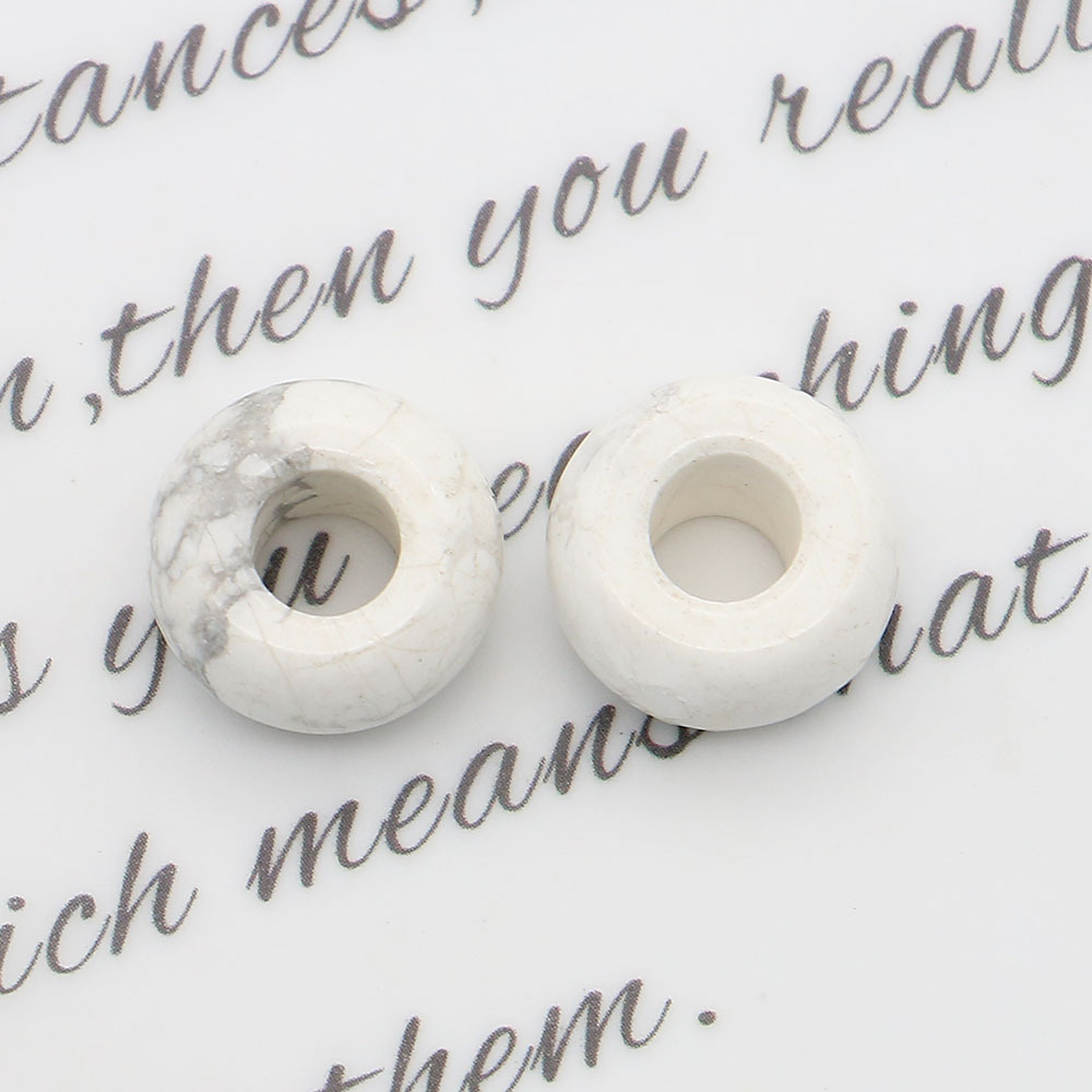 Pequeño anillo de piedra natural botón de seguridad de cristal DIY cuerdas de trenzado cuentas de pulsera collar accesorios colgante