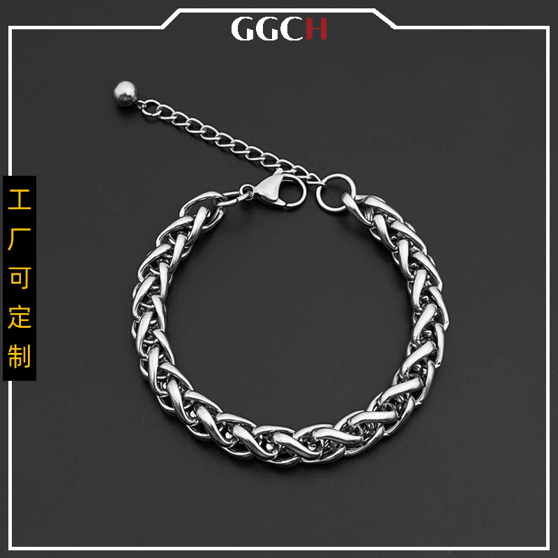 GGCH factory direct selling bracelet jewelry titanium steel bracelet stainless steel flower orchid keel chain fashion new men and women