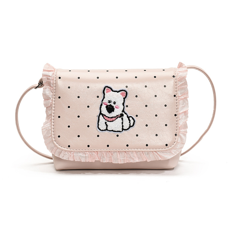 Cartoon perros, niñas y niñas, bolsas de hombro, lindas ondas de encaje para bebés, bolsas de cinturón, nuevas bolsas para niños