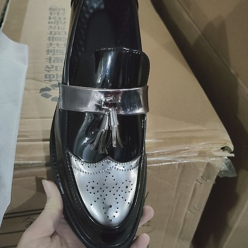 Men's Shoes 45 Size Leather Shoes Fashion British Style Casual Leather Shoes Korean Version Slip-On Height Increasing Shoes