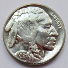 仿古工艺品美国5美分Buffoon1936铜镀镍材质外贸热销纪念币