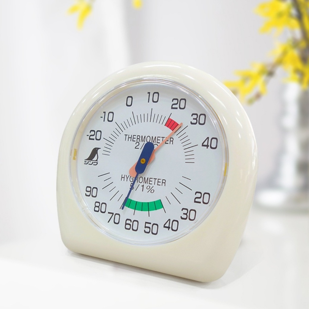 日本企鹅亲和高精度温湿度计家用指针温度表挂式立式70510/70380
