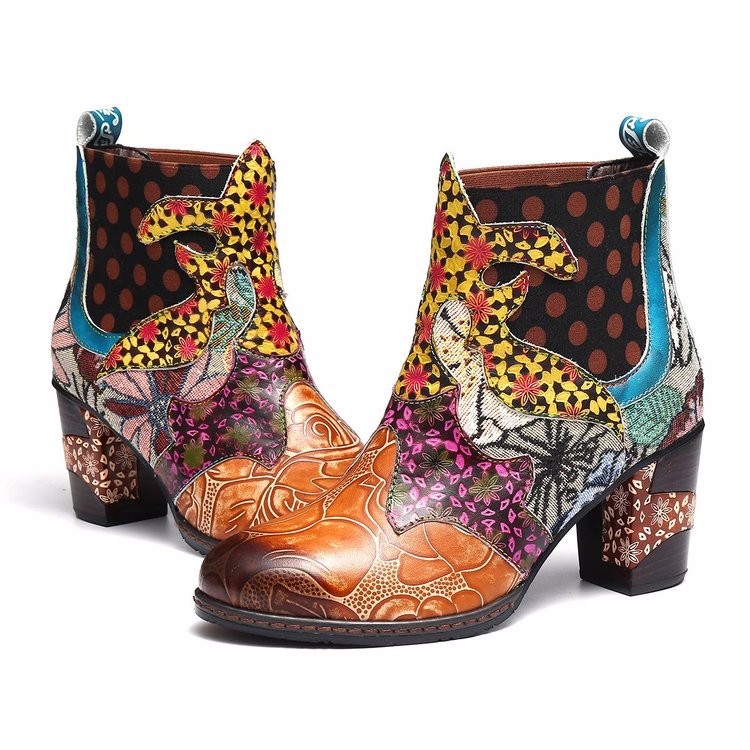 women s Bohemian printed short Martin boots nihaostyles wholesale clothing NSHYR78506