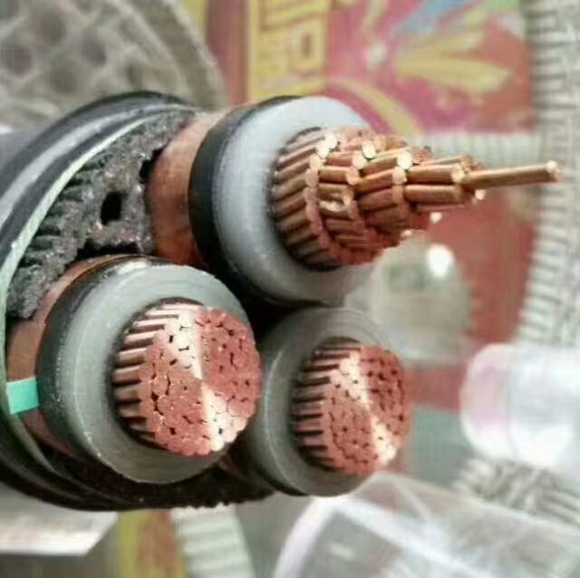 定制纯铜国标15kv高压电线电力电缆线4芯平方四芯三芯防火线缆