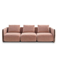 法式中古奶油風羊羔絨模塊沙發北歐輕奢布藝金屬創意侘寂沙發組合