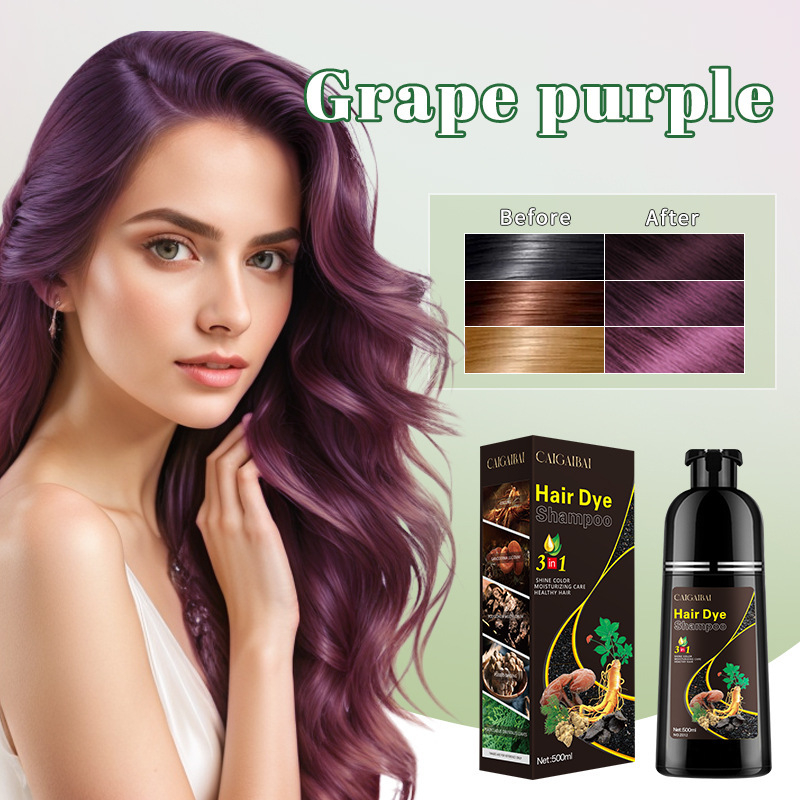 Un extracto de planta negra colorante para el cabello cubierto crema de color para el cabello blanco para el cabello negro en un lavado FDA colorante temporal para el cabello