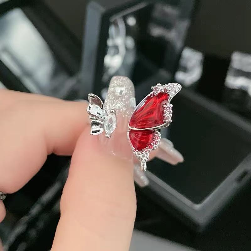 蝶语系列蝴蝶开口戒指女小众设计感指环ins冷淡风高级感食指戒女|undefined