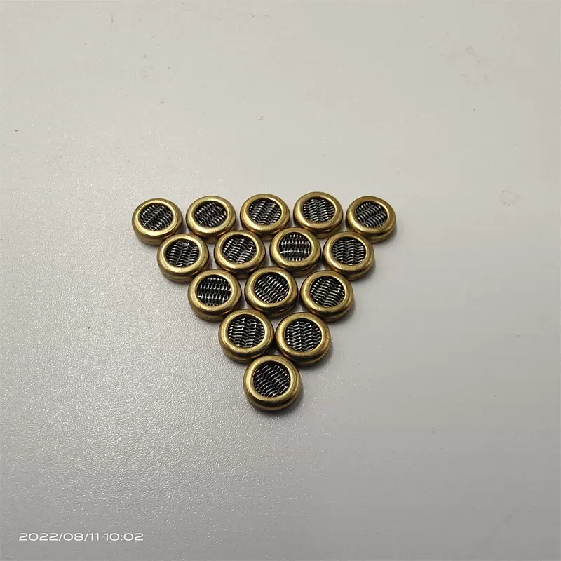 铜包边滤片包边滤片网液压电磁阀过滤网纽扣滤芯包边滤网多层滤片