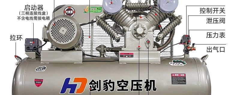 Real stone paint industrial air compressor, high-pressure air compressor for painting, 220V large and small air pumps, 380V for auto repair