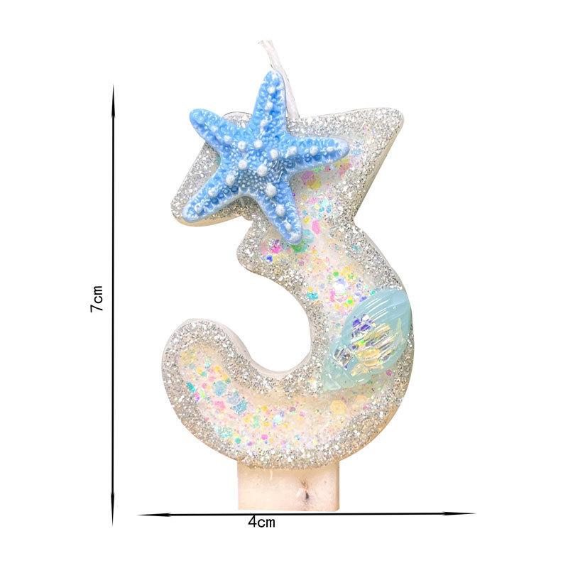 工厂直销海星数字蜡烛0-9亚马逊跨境电商气氛派对生日蛋糕装饰DIY|undefined