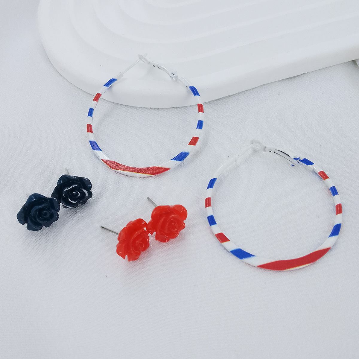 9g Weight Steel needle Ear Needle Material Drop Earrings Classification 1 Pair Quantity Holiday, Street Occasion Acrylic Material Independence Day Festival Constellation, Fruit, Heart Shape Pattern Women's Gender Patchwork Design Retro Style 1 Pair Retro Constellation Fruit Heart Shape Patchwork Arylic Drop Earrings 6