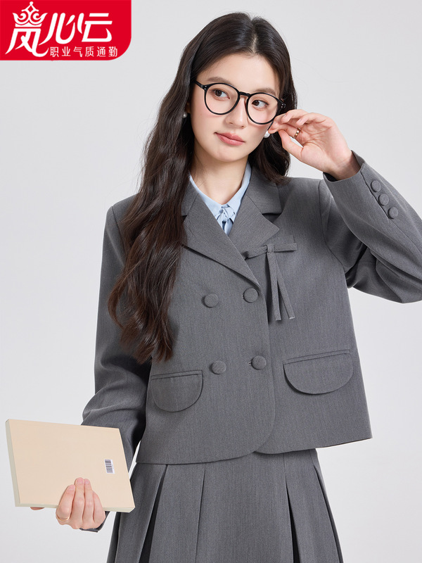 正式场合正装女套装大学生教资面试轻职场穿搭小个子通勤西服9125|undefined