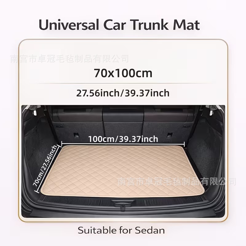 Car Trunk Mat for Cross-Border Trade, Universal for Small Cars, Suvs, and Sedans, Pvc Leather Trunk Mat, Easy to Maintain