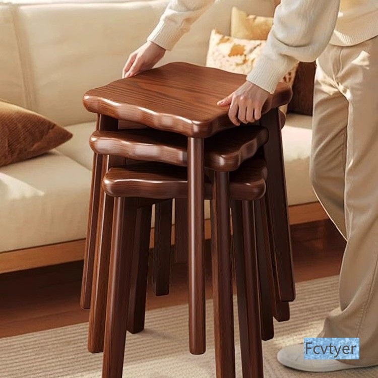 Stackable Home Desk Manufacturer Direct Sale Dining Table and Chairs Solid Wood Stool High-End Bench Living Room Accessible Luxury Dressing Table