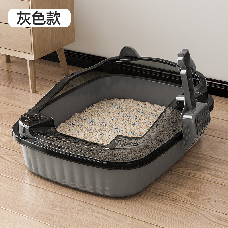 猫トイレ 半密閉型 オープン 防滴猫トイレ 特大猫トイレ 小型子猫トイレ 猫消臭|undefined