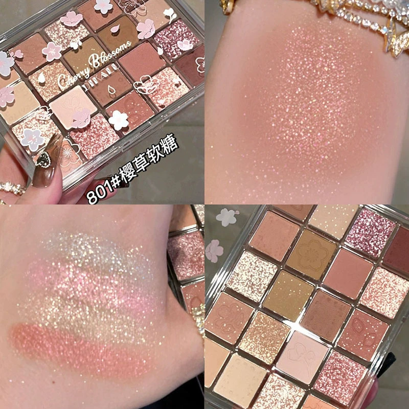 Dikalu Dika Lulu Ночная сакура Танцевальная тень для век Drite Drum Light Diamond Summer Summer Street Макияж 20 цветов тени для век оптом