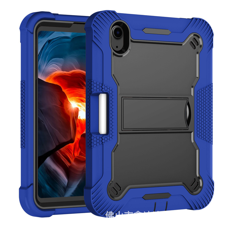 2024 Suitable for Apple iPad mini 7 Tablet Protective Case Silicone Three-in-One Case with Pen Slot Tablet Case