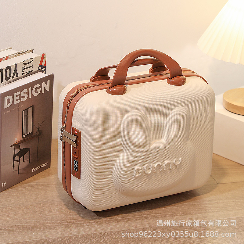 Nuevo conejo maleta maquillaje regalo de mano caja de boda 14 pulgadas 16 pulgadas maleta maleta