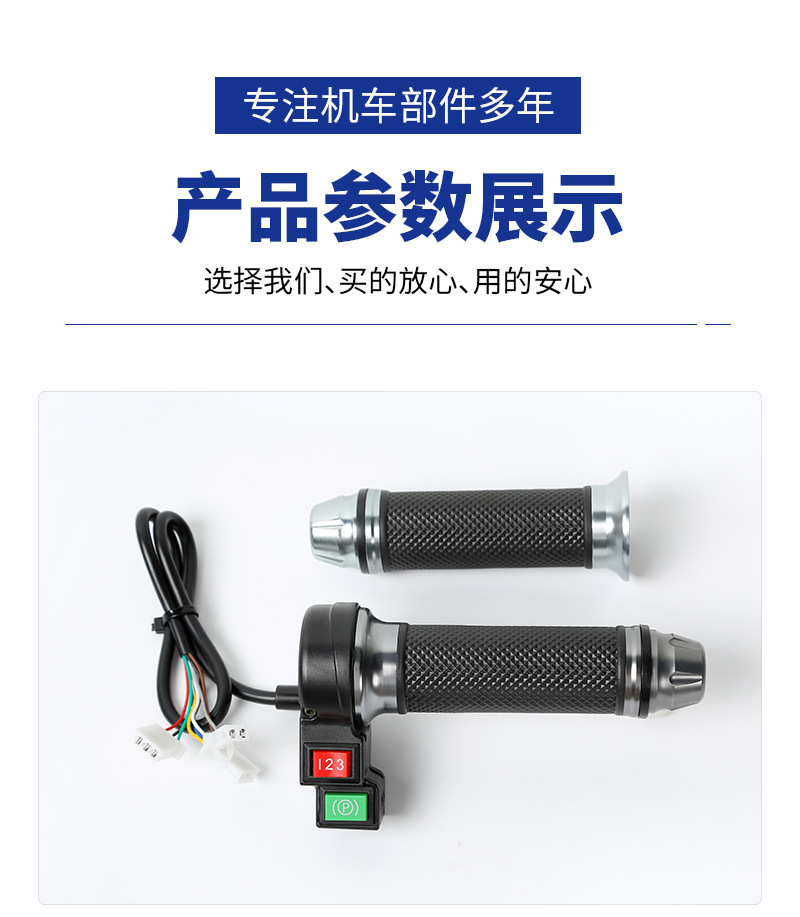 Aluminum Alloy High-End Double-Button Throttle Assembly for Electric Vehicles, Universal Speed Control Throttle Assembly for Electric Vehicles