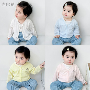 Baby Sun Protection Clothing, Summer Kidsren's Thin Air-Conditioned Cardigan Tops, Boys and Girls Summer Clothing, Pure Cotton Clothing, Baby Jackets