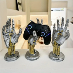 サイバーパンクのロボットのゲームの取っ手のスタンドのイヤホンの置物の棚のデスクトップの置物の部屋の収納の神器