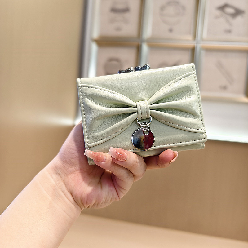Daini 韓国版新製品フレッシュリボン 70% off ラブアイアンクリップ多機能学生ショートウォレット小銭入れ|undefined